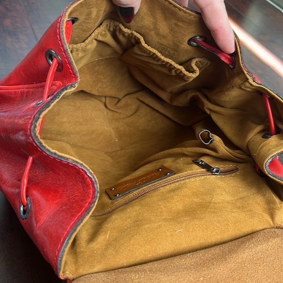 Patricia Nash Rose Tooled Leather Backpack - Picture 5 of 13